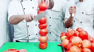Vegetables cutting art amazing