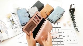 Matte PU leather multi-function wallet