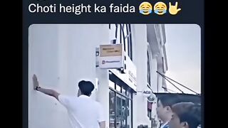 Funny boys.Boys shocked.Short girl fuuny video