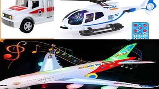 Aeroplane helicopter ambulence and many more toys|