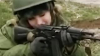 Beautiful Russian army girl video
