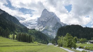 Path between the mountain view