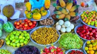 FRUIT SALAD | Colourful Healthy Fruits mixed salad recipe | Fruits Cutting and Eating in Village1