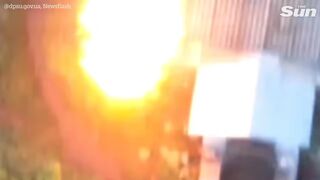 Ukrainian drone drops bombs on Russian troops and vehicles