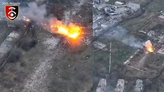 Three Ukrainian brigades blow up Russian munition warehouses near Bakhmut