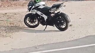 Bike To bus Accident Suddenly