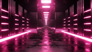 Seamless Pink Neon Corridor VJ Loop