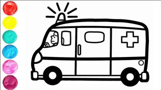 How to draw an Ambulance  Ambulance Drawing tutorial  easy drawing Vehicle Drawing for kids