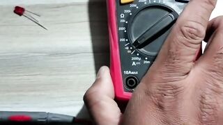 Checking led light on multimeter