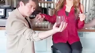 Girl in a bar