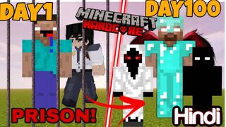 Survived 100 days as a Herobrine in Minecraft hardcore in Hindi
