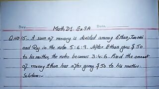 Math D 1 Exercise 9A question 15
