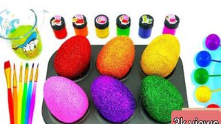 Satisfying Video l How to Make Lollipop Candy With Playdoh & Paintbrush Cutting ASMR I Sand Crunchy