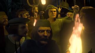 Shrek Meets Donkey _ Shrek _ Extended Clip _ Animated Cartoons For Children.