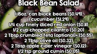 $3.20 Cucumber And Black Bean Salad | Recipes under $5