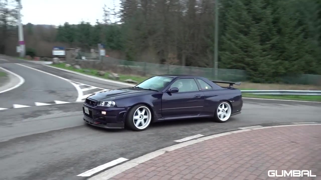 Tuner Cars Leaving Car Meet Golf GTI TCR M3 E92 Skyline R34 GTR GT2 Tuner Cars Leaving Car Meet Golf GTI TCR M3 E92 Skyline R34 GTR GT2