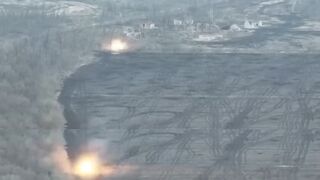 Ukrainian tank blows up fortified Russian positions In Donetsk