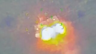 Russian forces attacking Ukrainian MT-LB-S medical evacuation vehicle in Kherson Oblast