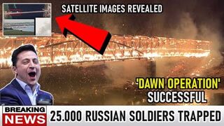 Great victory- Blow after blow to Russian army from US Himars! The bridge is on fire!