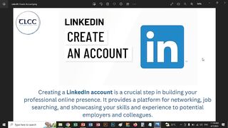 TLCC LinkedIn Create Account - Step1