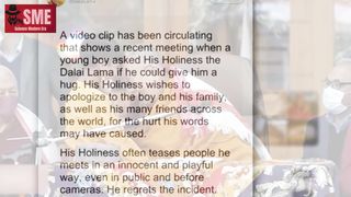 DALAI LAMA CAUSES A SCANDAL Child should suck his tongue