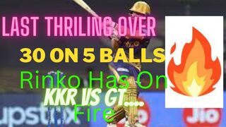 #Rinku Singh Last Finishing over 5 balls Five Sixes