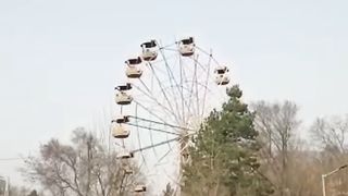 На росии упало колесо