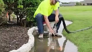 Who knew that a little foam could lift your concrete ????