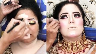 First day bridal makeup tutorial step by step || affordable highlighter for Bridal and party makeup