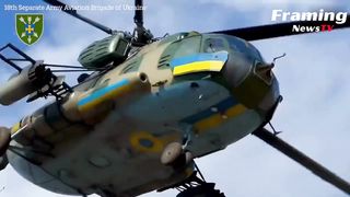 Brigade Penerbangan Ukraina merilis rekaman helikopter tempur melawan pasukan Rusia