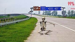 dancing skeleton funny video