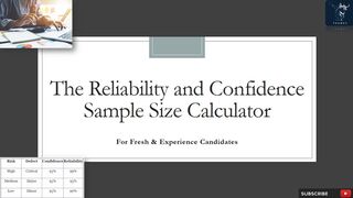 Calculate Sample Size in Confidence Status & Reliability | For Fresh & Experience Candidates
