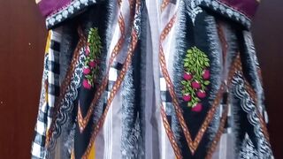 Hand making frok with plazo trouser for babygirl