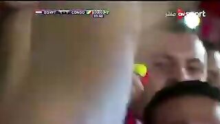 dramatic Seconds of Mohamed Salah's penalty kick that brought Egypt to the World Cup