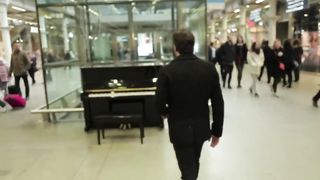 When a professional musician sits down at a public piano