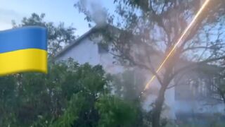 Ukrainian Humvees conducting hit and run attack on Russian positions