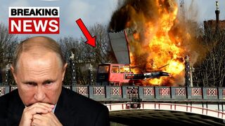 Ukrainian Army Destroys Russian Pontoon Bridge!