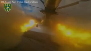 Ukrainian Aviation Brigade released footage combat helicopter fighting Russian forces