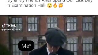 Me and my friend out of examination Hall funny cilp.