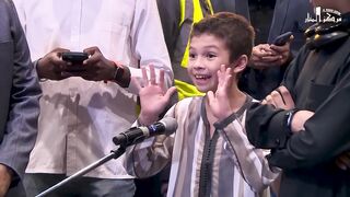 Very emotional young boy cries while speaking to Mufti menk