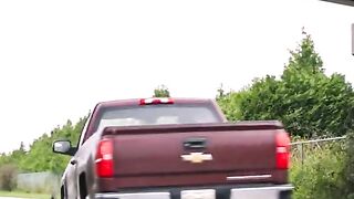 The little girl was his by a car.