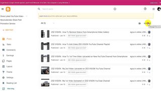 How To Remove Blogger All Post
