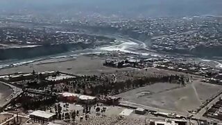 Beautiful view of Gilgit city and its suburbs from the top of Gilgit mountain