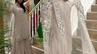 Gorgeous Girl presenting Pink Color Bridal dress for this Eid 2023