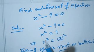 Find the solution set of quadratic equation.