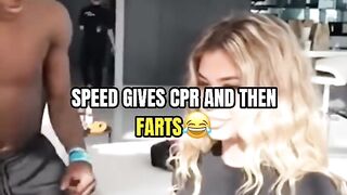 Speed farts in front of girl