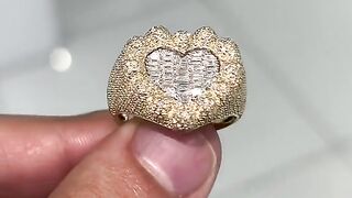 Real Diamonds Ladies Baguette Heart Ring by Ijaz Jewelers