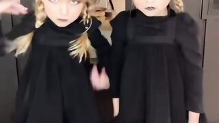Scary twins! Wednesday dance.