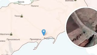 ОРКЕСТЪР ХИМАРС В ДЕЙСТВИЕ : ВЗРИВ НА МОСТ В БЕРДЯНСК
