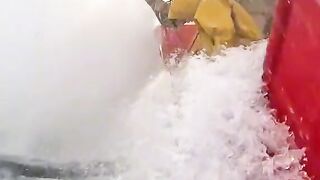 Who needs a shower when you have the sea